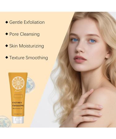 Lot de 3 gels exfoliants l'enzyme orange pour le visage exfoliant pour le corps exfoliant pour le visage convient pour hommes et femmes - Buy Online on GoSupps.com