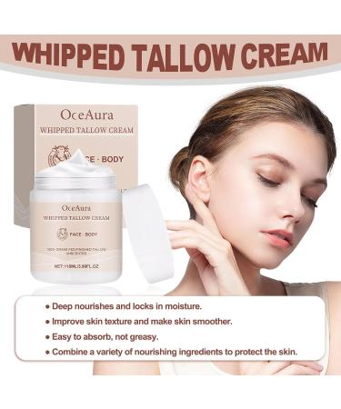 Beef Tallow Cream for Face and Body Skin Care Tallow and Honey Balm Lotion Natural Tallow Moisturizing Cream Beef Tallow Skin Care for Sensitive Skin (118 ml) - Buy Online on GoSupps.com