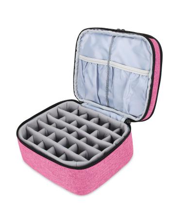 Luxja Double-Layer Nail Polish Carrying Case - Pink (Bag Only) - Holds 30 Bottles (15ml) - Buy Online on GoSupps.com