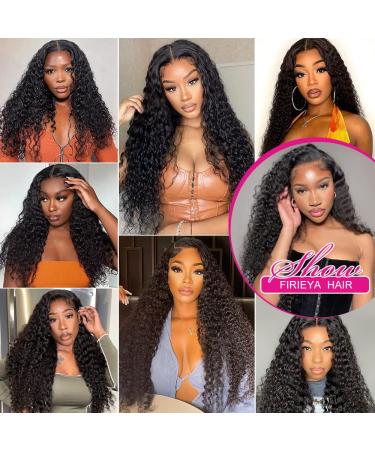 18 FIRIEYA Deep Wave Lace Front Human Hair Wig | 180% Density HD Transparent Lace Closure | Natural Color | For Black Women - Buy Online on GoSupps.com
