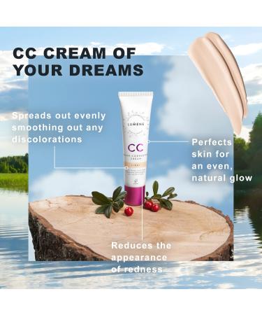 Lumene Color Correcting CC Cream - Medium Coverage Lightweight Foundation - Redness Reducing CC Cream for Even Skin Tone - Light 1 fl oz - Buy Online on GoSupps.com