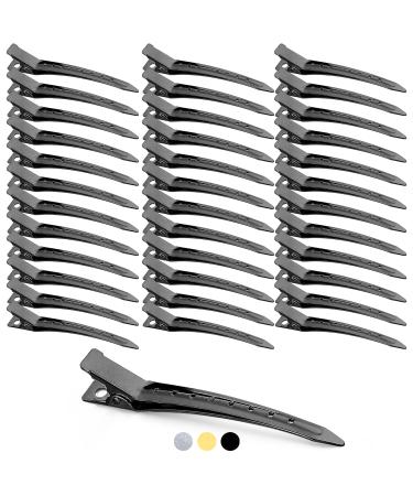 MBSomnus 36 pieces hair clips ladies black denBill hair clip 9cm compartment clamps hairdresser metal hair clip alligator clips with holes hair clips women clips for hairdressing salon girl hair styling black - Buy Online on GoSupps.com