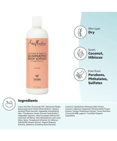 SheaMoisture Illuminating Body Lotion - Songyi Mushroom & Hibiscus 13 fl oz - Buy Online on GoSupps.com