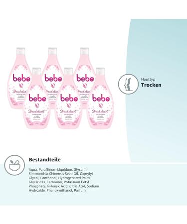 Bebe Body Lotion - Soft Body Milk with Jojoba Oil & Panthenol for Dry Skin | 6 x 400ml - Shop Internationally - Buy Online on GoSupps.com