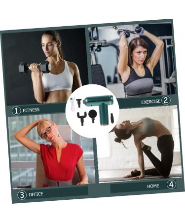 Imikeya Deep Tissue Fascia Gun Massage Device - Portable Percussion Massager for Muscle Treatment - Green 14x14x4.3cm - Buy Online on GoSupps.com