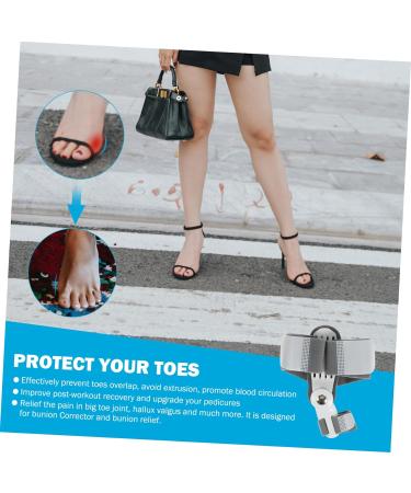 DOITOOL 4 Pcs Valgus Sleeve Protectors | Thumb Splints | Orthopedic Bunion Toe Separator | Grey - 14x9cm (2pcs) - Buy Online on GoSupps.com