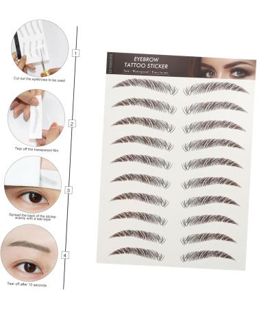 SKISUNO 9 Sheets Waterproof Eyebrow Stickers Artificial Eyebrow Temporary Brow Tattoos Eyebrow Trimming Tool - Buy Online on GoSupps.com