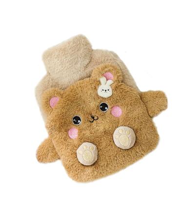Heat bottle bear plush hot water bottle cute hot water bottle hot water children small hot hot water bottle in cold weather good gift for the family girlfriend 500 ml - Buy Online on GoSupps.com
