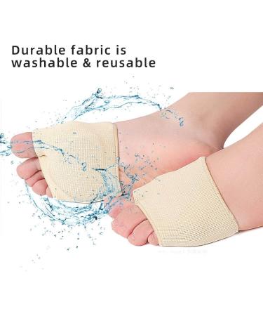 ZEPOHCK Metatarsal Pad - Gel Silicon Forefoot Pads for Foot Pain Relief - Ball of Foot Cushions for Women and Men - Beige L(9 x 7cm) - Buy Online on GoSupps.com