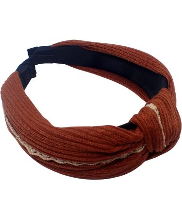 Topkids Accessories Lace Knot Alice Bands Adult Women Hair Accessories for Women Hair Bands for Women Thick Headband Womens Headbands Head Bands Adult Women Wide Headbands (Brown) - Buy Online on GoSupps.com