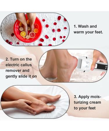 Electric Feet Callus Remover Kit - Rechargeable 13-in-1 Pedicure Tools for Professional Foot Care - 3 Rollers, 2 Speeds - Remove Cracked Heels, Calluses, and Hard Skin - Black - Buy Online on GoSupps.com