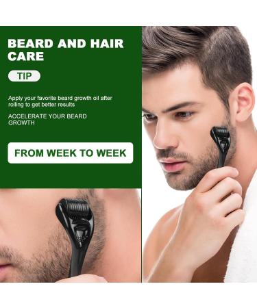URAQT 0.25mm Titanium Beard Care Roller for Men and Women - Stimulate Hair Growth, Anti-Ageing Facial Skin Care - 540 Micro Needle Roller for Wrinkle & Scar Removal - Buy Online on GoSupps.com