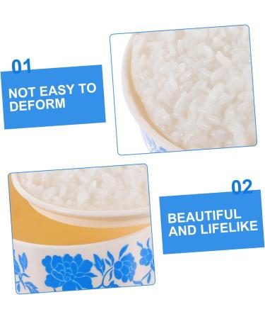Toyvian 2pcs Simulated Rice Toy Models Food Plastic Cooked Rice Artificial Rice Fake Rice Fake Steamed Rice Model Decorative Model Decorative Cooked Rice Home Decor Ornaments Pvc Big Bowl - Buy Online on GoSupps.com