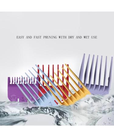 8PCS Hair Guide Comb Set Compatible with Hair Limit Combs Hair Trimmer Guards Attachments Hair Salon Tool Set Random Colors without Rack - Buy Online on GoSupps.com