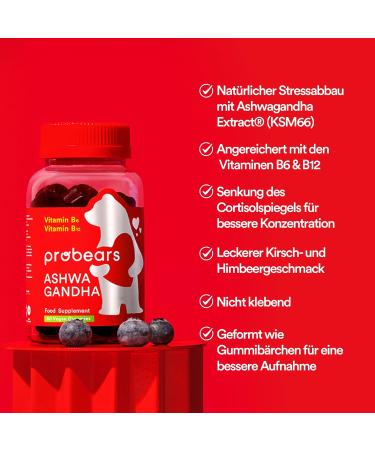 Buy Probars Ashwagandha 250mg Capsules | High Dosage KSM66 | Vegan & Halal Dietary Supplement | 60 Count Pack - Boost Wellbeing - Buy Online on GoSupps.com