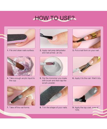 Saviland Gray Series Acrylic Powder Kit - Professional 10 Color Acrylic Nail Set for Polymer Nail Art Extension - No Lamp Required - Buy Online on GoSupps.com