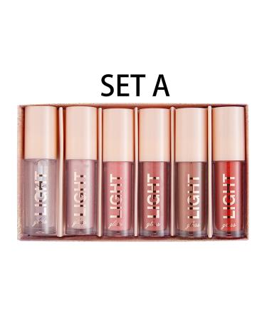 MAEPEOR 6PCS Light Lipgloss Set A - Moisturizing, Shiny & Nourishing Plumping Glossy Lip Gloss - Buy Online on GoSupps.com