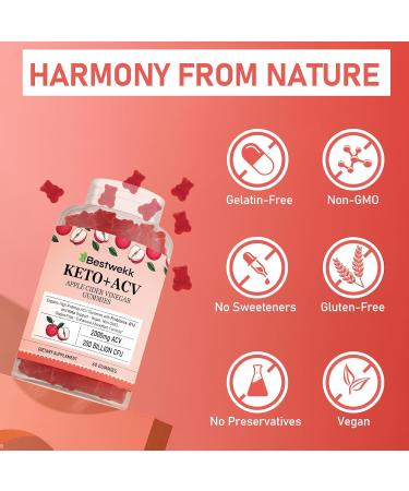 Apple Cider Vinegar Gummies | Max Strength 2000mg | Vegan Non-GMO Probiotics & B12 Support | Digestion Metabolism Detox Gut & Immune Health | 120 Gummies (2 Packs - Buy Online on GoSupps.com