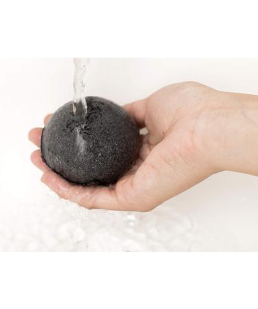 NORI KONJAC SPONGE - Charcoal Bamboo Facial Sponge for All Skin Types | Natural Anti-Acne Cleanser and Exfoliator | Vegan-Friendly - Buy Online on GoSupps.com