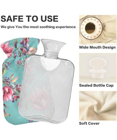 NAANLE Hot Water Bottle with Tulip Spring Flowers Cover | 1L Heat Bottle for Neck & Back Pain Relief Hand & Foot Warmer Hot & Cold Therapy - Buy Online on GoSupps.com