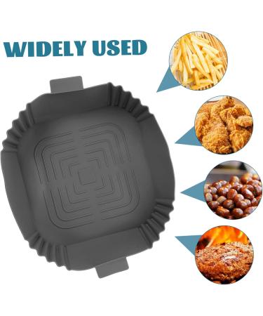 Alipis 3pcs Air Fryer Pan Airfryer Air Fryers Food Cooking Mat Reusable Air Fryer Bowl Washable Cooking Pot Greyx3pcs 24X19.5X5CMx3pcs - Buy Online on GoSupps.com