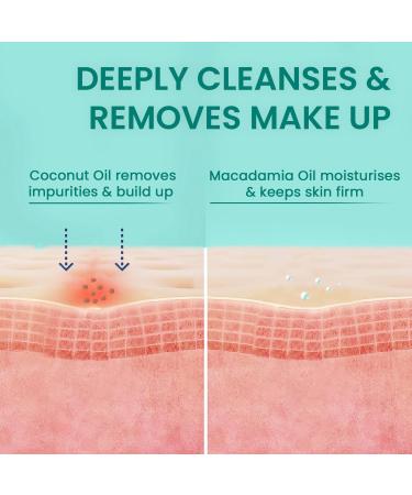 Purifying Cleansing Oil Makeup Remover - Macadamia Jojoba & Coconut Oils | Nourishing Paraben-Free 50ml - International Shipping - Buy Online on GoSupps.com
