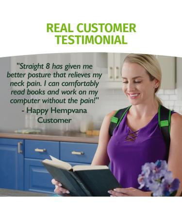 Hempvana Straight 8 Posture Corrector | As Seen On TV, Relieve Back Strain, Slouching & Text Neck | Lightweight & Moisture-Wicking | Adjustable with 8 Points of Support - Buy Online on GoSupps.com