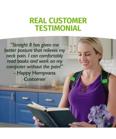 Hempvana Straight 8 Posture Corrector | As Seen On TV | Relieve Back Strain & Slouching | Moisture-Wicking Hemp Fibers | Adjustable & Lightweight | One Size - Buy Online on GoSupps.com