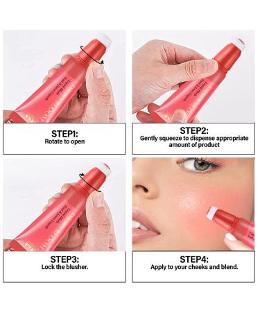 3 Colors Liquid Blush Makeup Wand | Long Lasting Dewy Finish | Weightless Blendable Formula | Soft Cushion Applicator | Cheeks Tint for Natural Glow - Buy Online on GoSupps.com