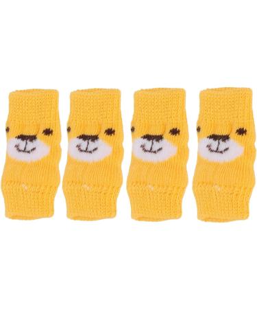Puppy Elbow Soft and Elastic Dog Elbow Protector Cartoon Bear Pattern 4 Pcs Pet Joint Protection for Puppies (XL) - Buy Online on GoSupps.com