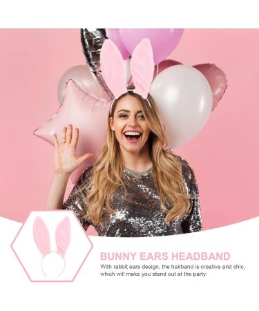 ZHER-LU Bunny Ears Headband Bunny Costume Accessories Women's Headbands Halloween Cosplay Birthday Party Favors (Pink) - Buy Online on GoSupps.com