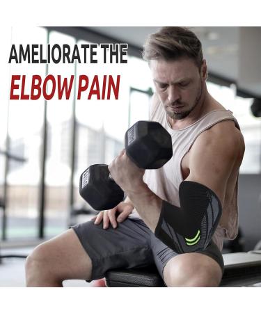 2 Pack Large Elbow Bandages for Tennis | Breathable Anti-Slip Support for Tendinitis & Arthritis Relief - Buy Online on GoSupps.com