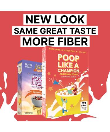 Poop Like A Champion Cinnamon Toast High Fiber Cereal - Keto Friendly & Gluten Free 11.3 oz - Buy Online on GoSupps.com