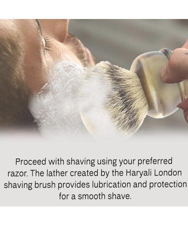 Handmade English Silver Tip Badger Shaving Brush | Imitation Horn Handle by Haryali London - Luxury Wet Shaving Accessories - Buy Online on GoSupps.com