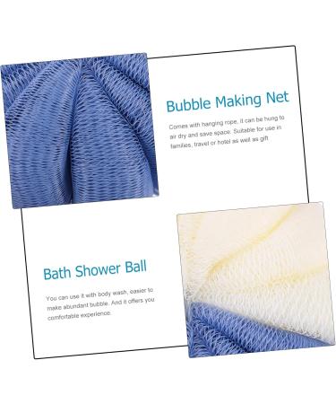 4pcs Bath Flower Shower Sponge - Mesh Bath Ball Pouf Scrubber Set for Relaxing Bubble Baths - Buy Online on GoSupps.com