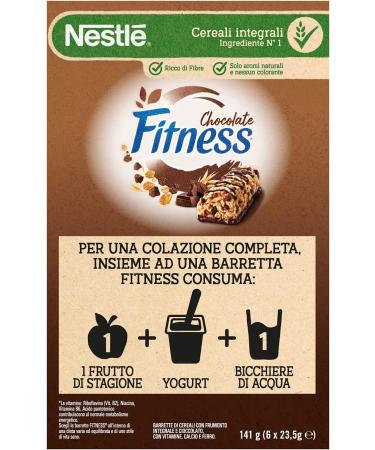 Nestl Fitness Chocolate Cereal Bar with Chocolate 6 x 23.5 g 141 g - Buy Online on GoSupps.com