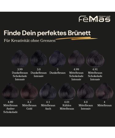 Femmas FemMas Ultra Intense Light Brown Hair Colour 5.00 I Cream with Argan Keratin and Ceramide Oil I As a permanent hair colour for vibrant long-lasting colour results - Buy Online on GoSupps.com