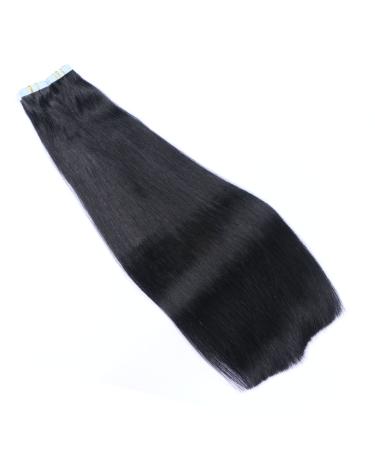 Tape In Hair Extensions - #1 Black - 40cm - 10 Bricks (4cm Wide) - 100% Remy Real Hair - Tresse by Novon - Adhesive Tape - 25g Total - Buy Online on GoSupps.com