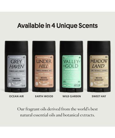 All-Day Natural Deodorant for Women & Men | Paraben & Aluminum Free | Organic Coconut Oil & Shea Butter | Meadow Land 2.6 Oz - Buy Online on GoSupps.com