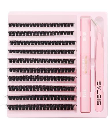 D.I.Y. Eyelash Extension Kit - 200pcs Individual Lash Clusters, D Curl Volume Cluster Lashes with Bond, Seal, Tweezers - Home Application | 80D Kit - Buy Online on GoSupps.com
