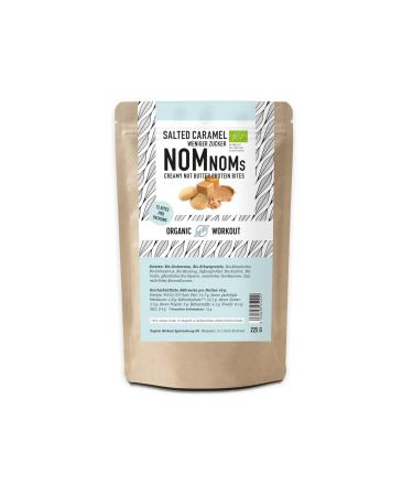 Salted Caramel Nomnoms Big Pack |Creamy nutmus protein-bites-organic vegan with organic erythrite-protein bar alternative -225g salted caramel bigpack (15 bites)