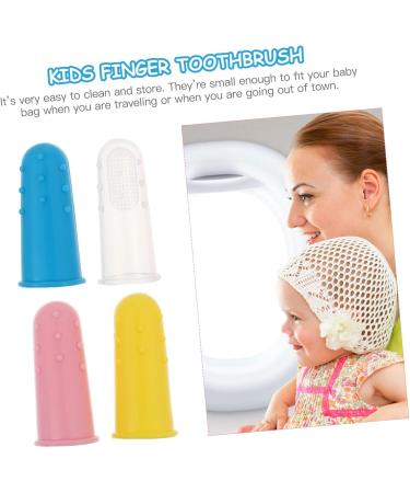 Minkissy 8-Piece Baby Silicone Toddler Toothbrush Set | Dog Dental Care Toy | Finger Toothbrush for Newborns & Pets | Multi-Color Options - Buy Online on GoSupps.com