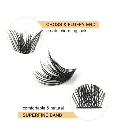 Fluffy D Curl Individual Eyelashes - 10mm Natural Matte Mega D for DIY Extensions | 1 Pack - Buy Online on GoSupps.com