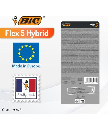 BIC Hybrid 5 Flex Men's Razor with 5 Blades Aloe Vera & Vitamin E - Includes 4 Refills & Precision Trimmer - Buy Online on GoSupps.com