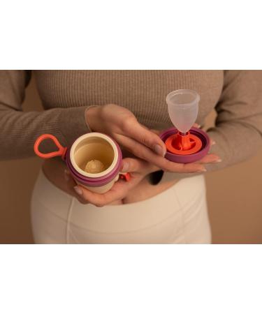 Shop Emanui Starter Kit: Portable Menstrual Cup Size S - Eco-Friendly Safe & Comfortable Period Alternative with Cleaner Sterilizer - Buy Online on GoSupps.com