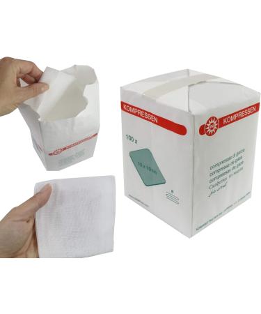 Buy Noba Compresses 100 Pieces 8-Fold 10 x 10 cm | International Shipping - Buy Online on GoSupps.com
