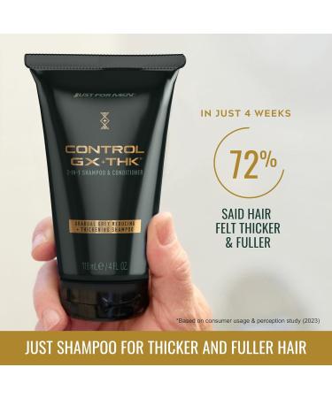 Just for Men Control GX & THK Thickening Shampoo/Conditioner - Grey Reduction & Hair Thickening for All Textures - 4 oz - Buy Online on GoSupps.com
