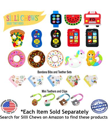 Silli Chews Girls Teething Ring Donut | Pink Silicone Baby Teether - Buy Online on GoSupps.com