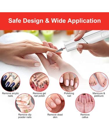 Nail Drill Bits Professional | Umbrella Shaped Tungsten Carbide Drill Bits - Cuticle Cleaner Nail Gel Polish Remover Tool Nail Care Supplies Red - Buy Online on GoSupps.com