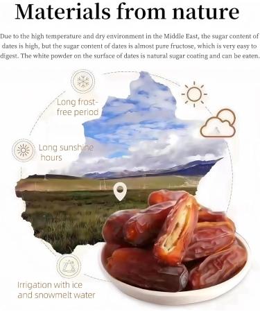 MKSDDF -250g of natural dates and fruit | Juicy and sweet | No added sugar or preservatives | Fluffy texture | Dried dates | Grown in the desert - Buy Online on GoSupps.com